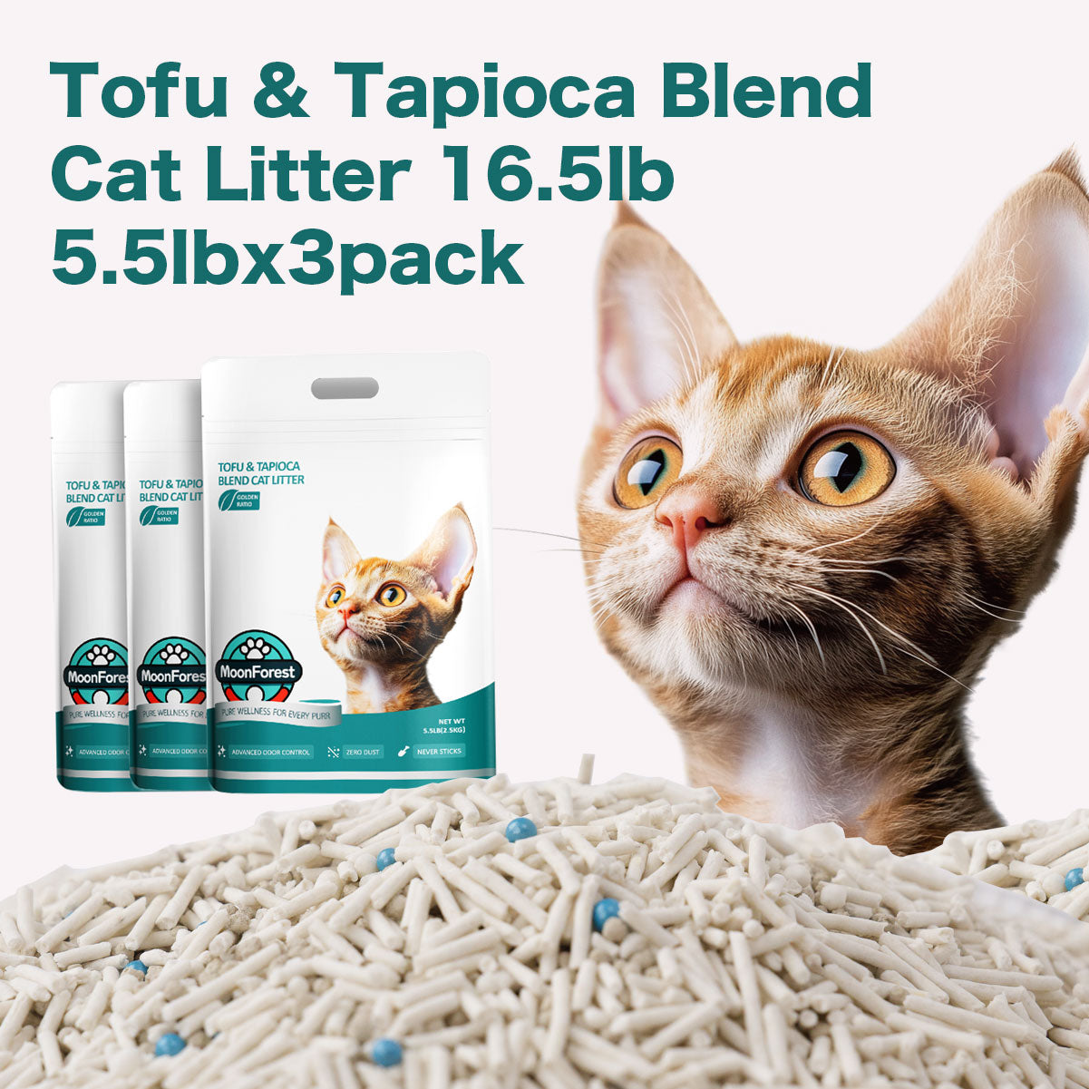 Tofu & Tapioca Blend Cat Litter,3pack