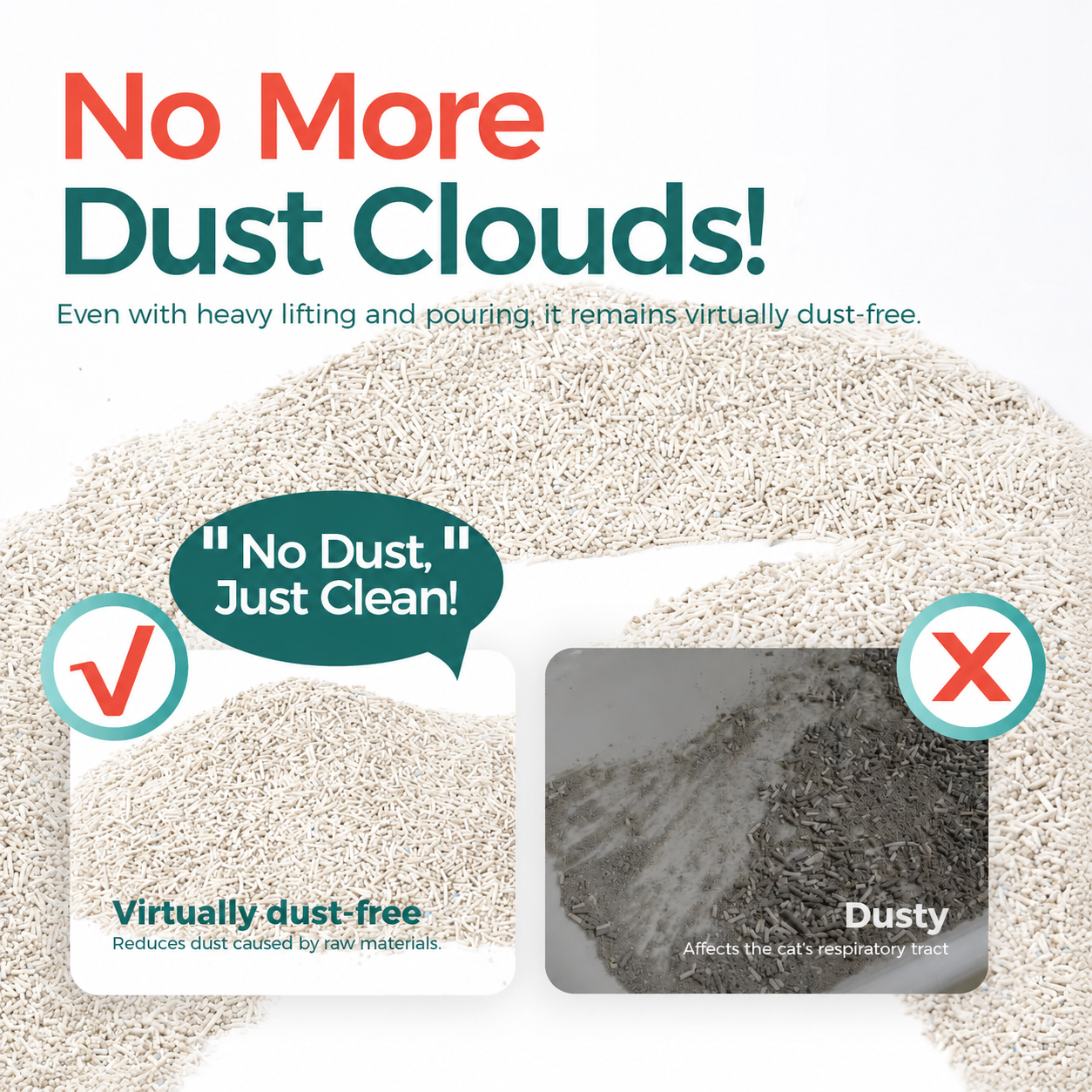 MoonForest Tofu & Tapioca Blend Cat Litter - Natural Plant-Based Ultra Low Dust & Odor Control - 3 pack, 16.5 lb