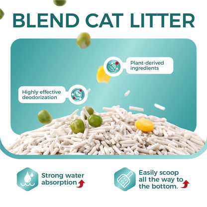MoonForest Tofu & Tapioca Blend Cat Litter - Natural Plant-Based Ultra Low Dust & Odor Control - 3 pack, 16.5 lb