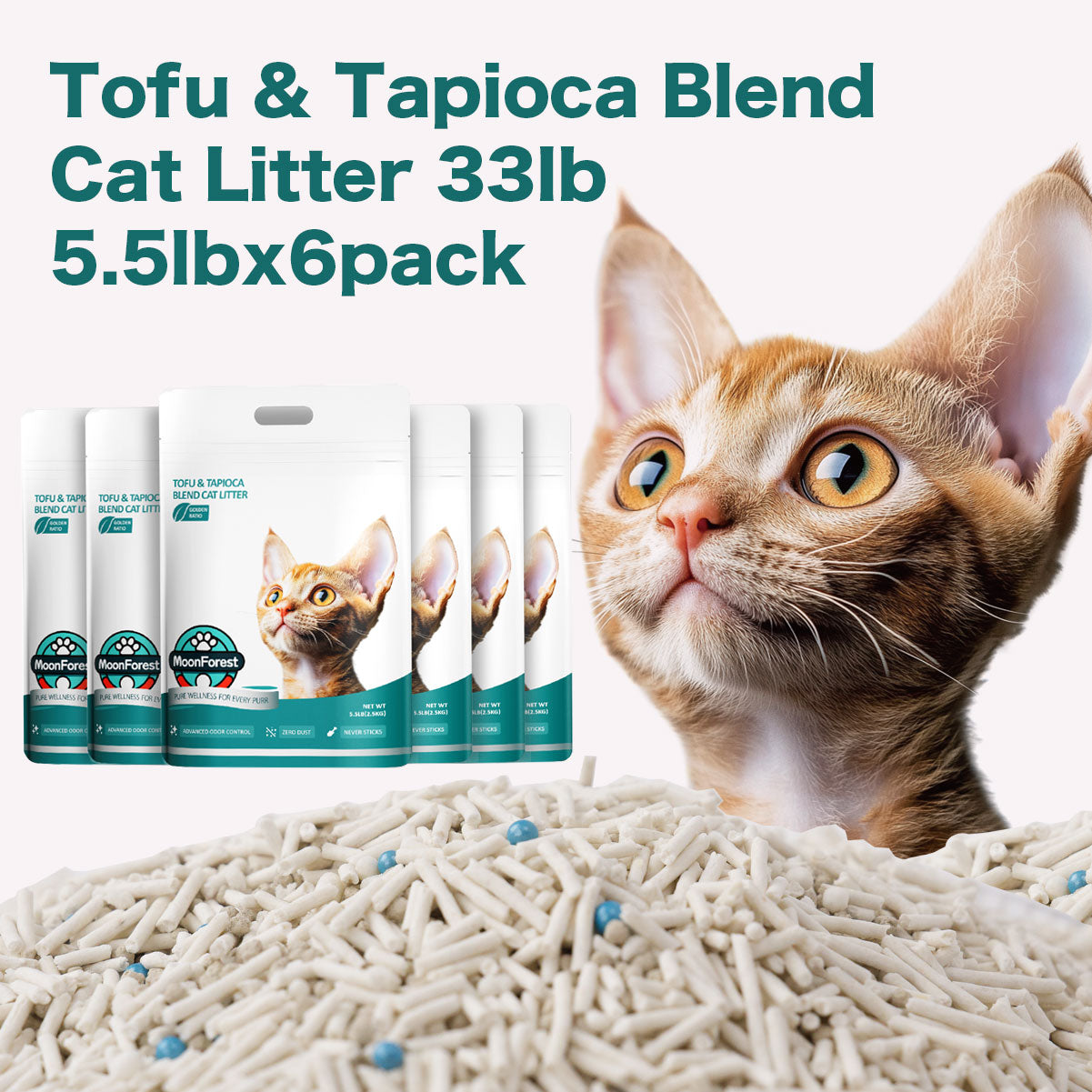 Tofu & Tapioca Blend Cat Litter,3pack